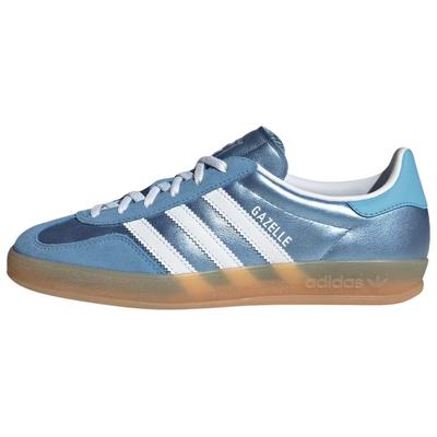 Женские кроссовки Gazelle Indoor Blue Metallic Gum Cloud-White JS1407