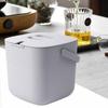 6.5L Tea Slag Bucket Trash Can Portable Tea Waste Storage Container Tea Bucket with Lid Handle for Home Kitchen Cleaning