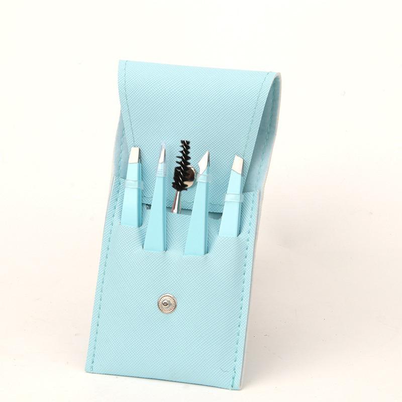 5pcs Eyebrow Hair Removal Tweezers Stainless Steel Eyelash Clip Lash Tweezer Set Eyebrow Forceps Tip Makeup Tools