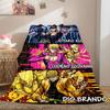 JOJO New 2D Print Flannel Blanket, Anime Graphic for Sofa Bed, Cozy Travel Picnic Essentials Wrap_LIAN