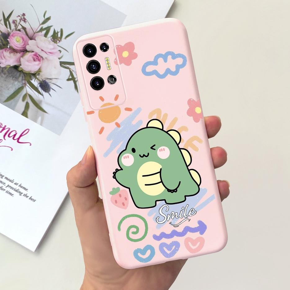 Чехол для Tecno Pova 2 LE7 LE7n Милый Мультяшный Динозавр Мягкий Силиконовый Чехол для Телефона Для Tecno Pova 2 Pova2 Задняя Крышка 6.9'' Сумки