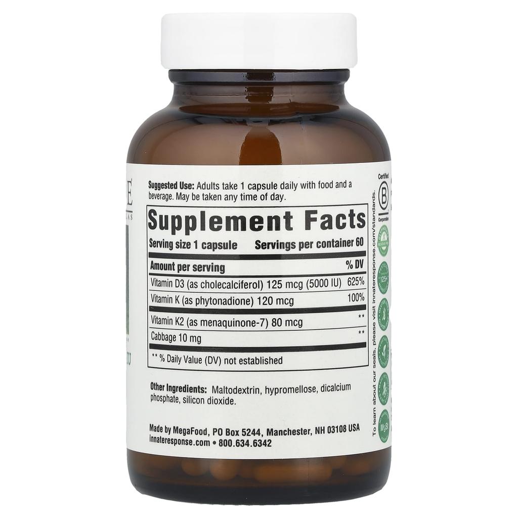 Vitamin D3, 125Mcg (5,000Iu), 60 Capsules