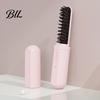 Frizz Control Hair Brush 2-in-1 Portable Straightener Brush, Curling Straightening Comb with 3 Temperature Settings, USB Rechargeable Electric