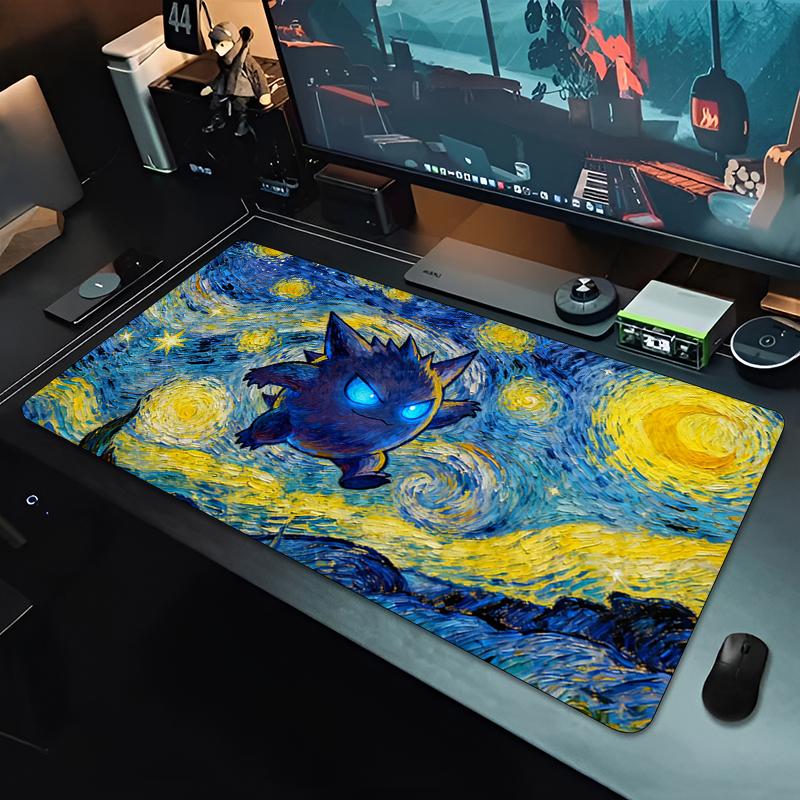 Mouse Pad Anime Gaming Accessories Mousepad Gamer Mini Pc Completo Computer Pokemon Gengar Keyboard Pad Carpet Desk Mat Varmilo