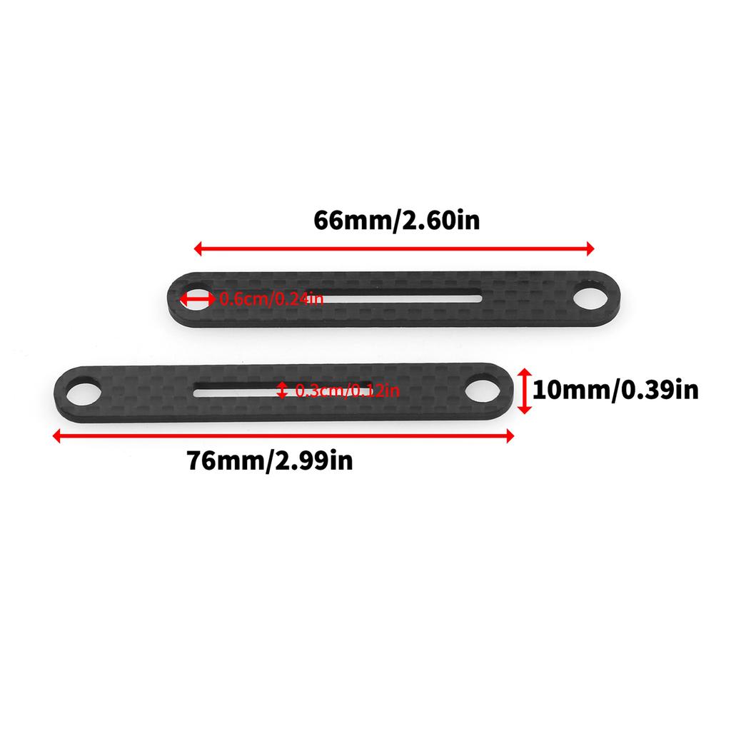 Carbon Fiber Front Rear Body Mount Crossmember Invisible Body Mount Post 54783 Replacement for Tamiya XV01 XV02 Remote Control Car Upgrade Parts