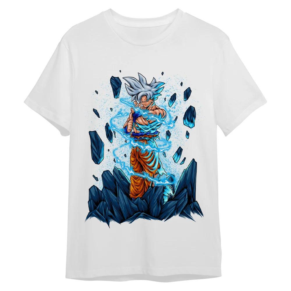 Dragon Ball Son Goku Japanese Anime Printing T-shirt Men's Clothing Women's T-shirt 2026 Summer New Cotton Short-sleeved