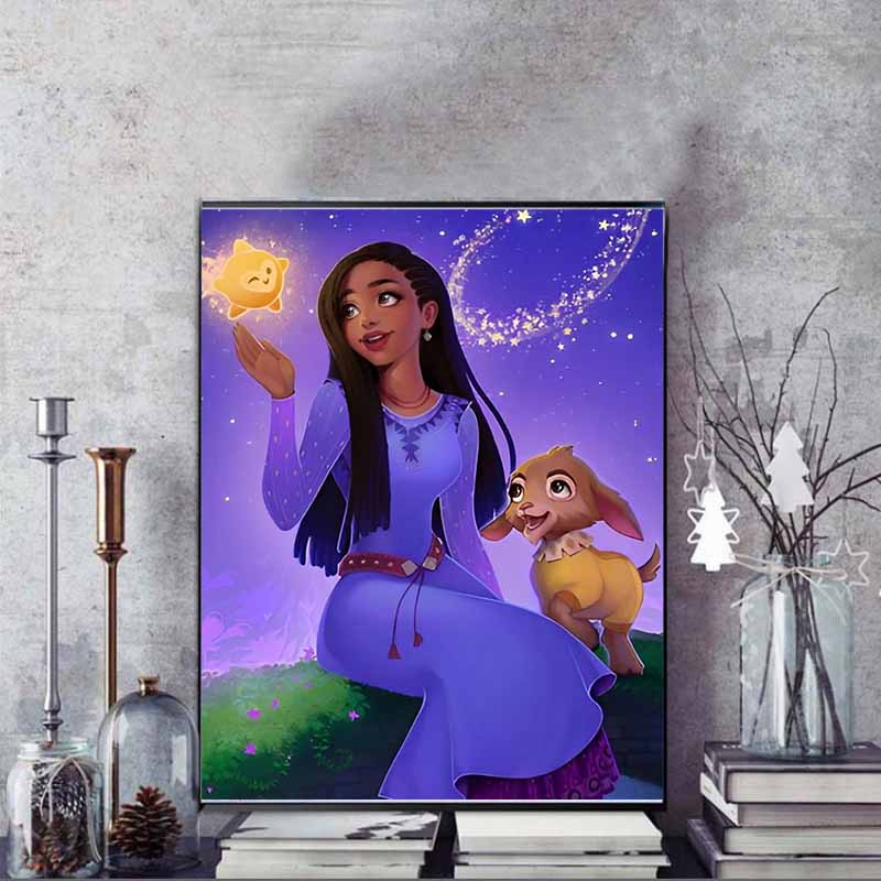 Disney Алмазная живопись Звездное желание Теплая сцена Милый мультфильм Вышивка крестом Полный набор Креативное шитье Мозаика 5D DIY Домашний декор