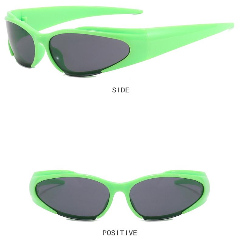 Женские солнцезащитные очки Защита от солнца Защита от ультрафиолета Мода Хип-хоп Панк Y2g Future Sense Солнцезащитные очки «кошачий глаз» Мужские стильные очки для подиумной улицы