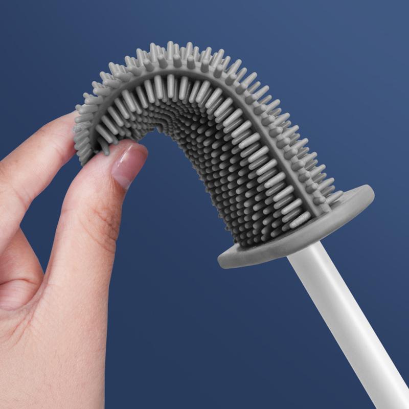 Настенная щетка для унитаза из силикона TPR с держателем, чистящие средства для туалета, аксессуары для чистки, аксессуары для ванной комнаты MIT