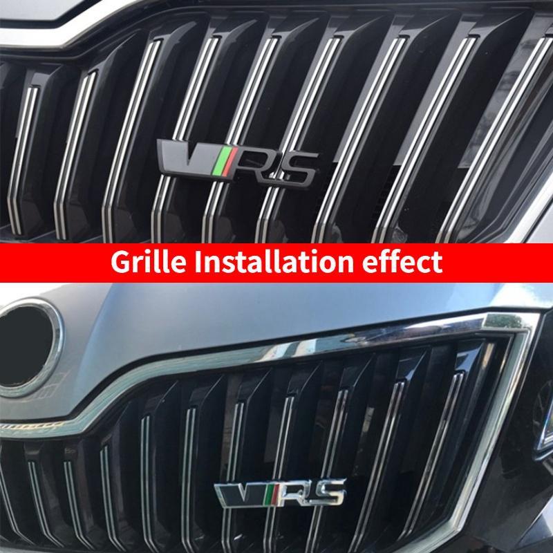 Для VRS Grill Sport Metal 3D наклейка для V/w Skoda Rapid Yeti, для Octavia Fabia, передняя решетка автомобиля, наклейки с эмблемами