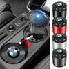Car Portable Ashtray LED Light Alloy Ash Tray Aluminum Cup For BMW 1 3 5 Series X1 X4 X5 X7 G20 G38 F20 F39 F48 E46 E60 E36 E39