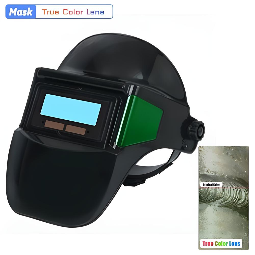 PP Welding Facemask Auto Dimming Welding Helmet Cap Professional Large View Welding Head Mounted Face Protective for Industrial