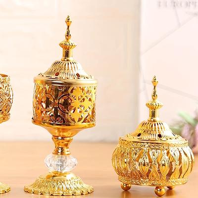 Держатель для благовоний, металлическая золотая курильница, конус, арабская палочка, аромат сандалового дерева, винтажная спираль, улавливатель пепла, украшение для дома