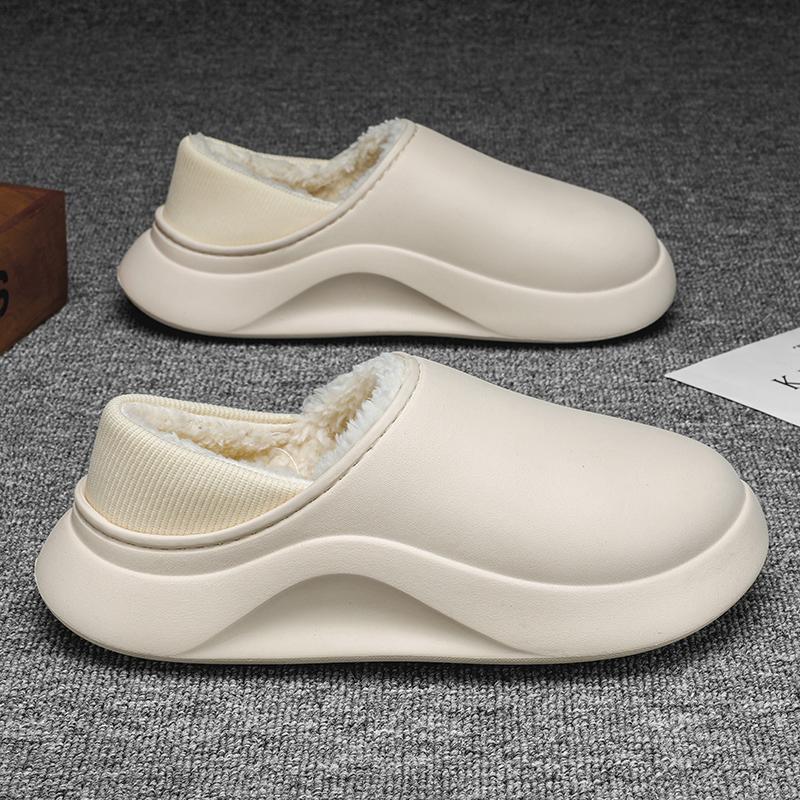 Модные мужские зимние хлопковые тапочки, повседневная удобная обувь для дома, новая мужская мода, уникальный дизайн для улицы, мужские тапочки, сохраняющие тепло