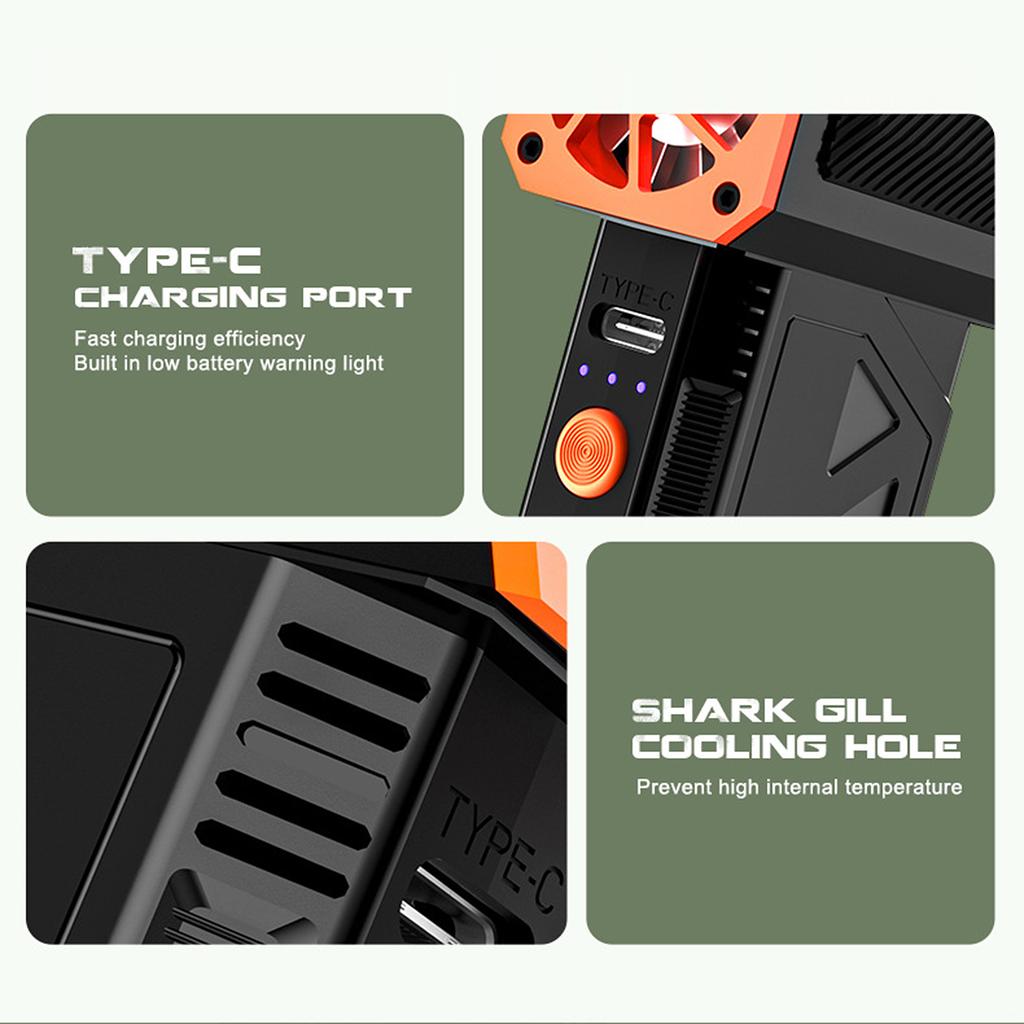 Ручной реактивный вентилятор Бесщеточный двигатель Автомобильная сушилка Воздуходувка Турбовентилятор 120000 об/мин Регулируемая высокая скорость