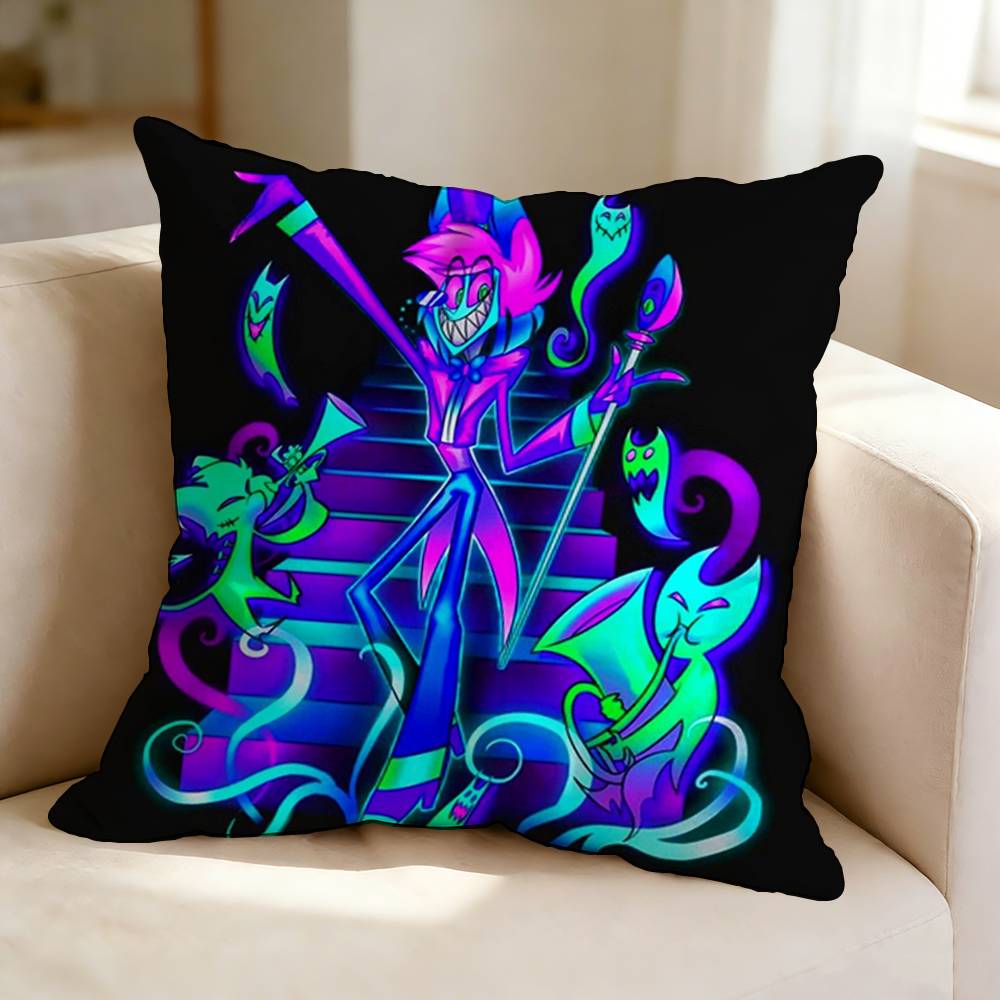 AAlastor The Radio Demon Square DoubleSided printed Pillow Case Bedroom Bedside Pillow Sofa Cushion Cover