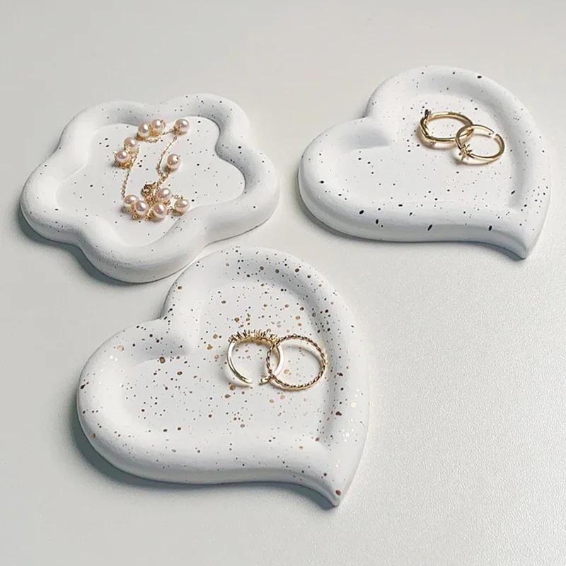 Креативное хранение Поднос для ювелирных изделий Фотореквизит Декоративные подносы Тарелка для безделушек Настольная чаша для колец Домашний декор Аксессуары