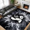 Korn Print Crystal Velvet Plush Rug Wear?Resistant Anti?Slip Floor Mat For Indoor Household Decoration