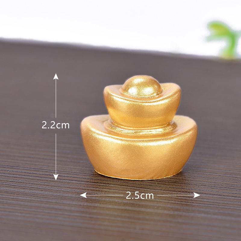 Микропейзаж DIY смоляные поделки новогодние золотые аксессуары слиток дерева тыква лодка