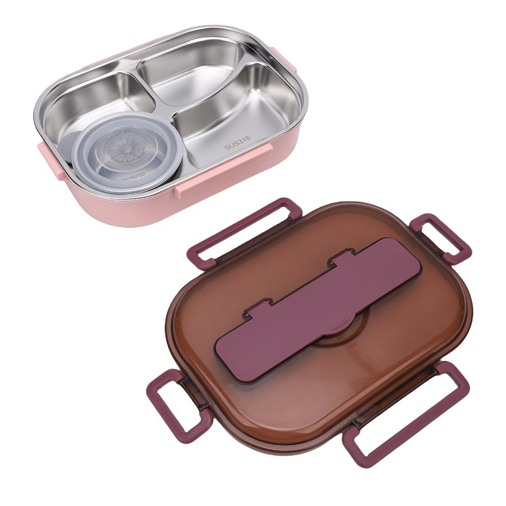 1500ml Stainless Steel Box Convenient Leakproof Food Storage Durable Lunch Container Travel
