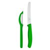 VICTORINOX Knife Peeler Petty Knife and 2 Vertical Peelers Colored Tool Set To Color Your Dishwasher Swiss Classic Set, Set, Green, Kitchen, Safe,