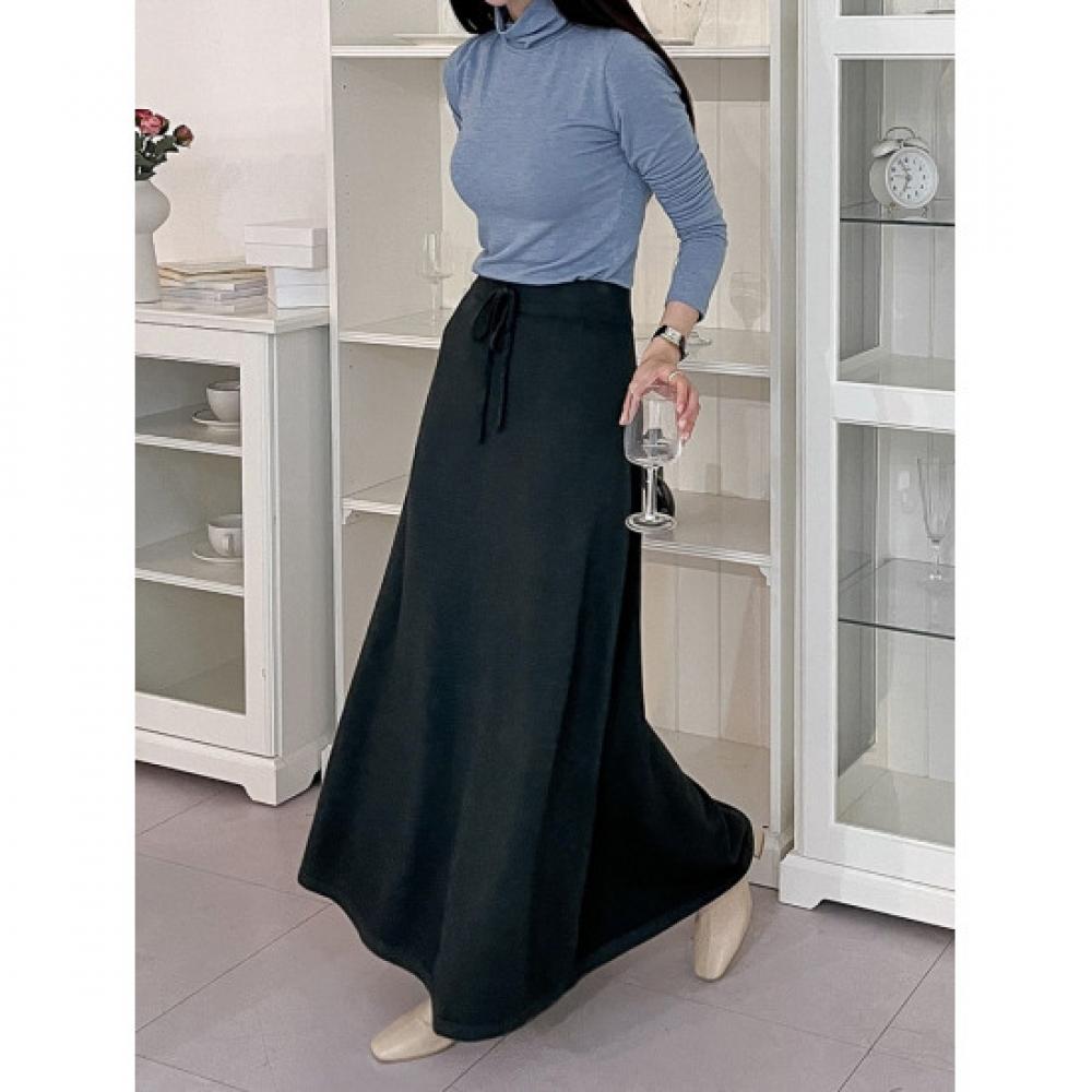 Shop Fw Women S waiSt Banding Solid Flare Long Skirt Beige 21dS wSk 3966