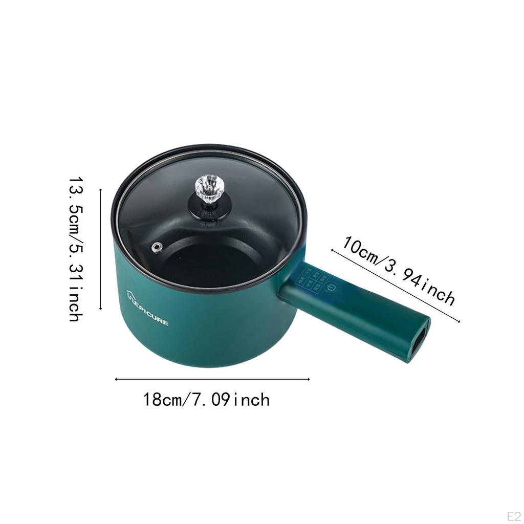Electric Pot 1.8L Frying Pan for Pasta Steak Oatmeal Ramen Eggs