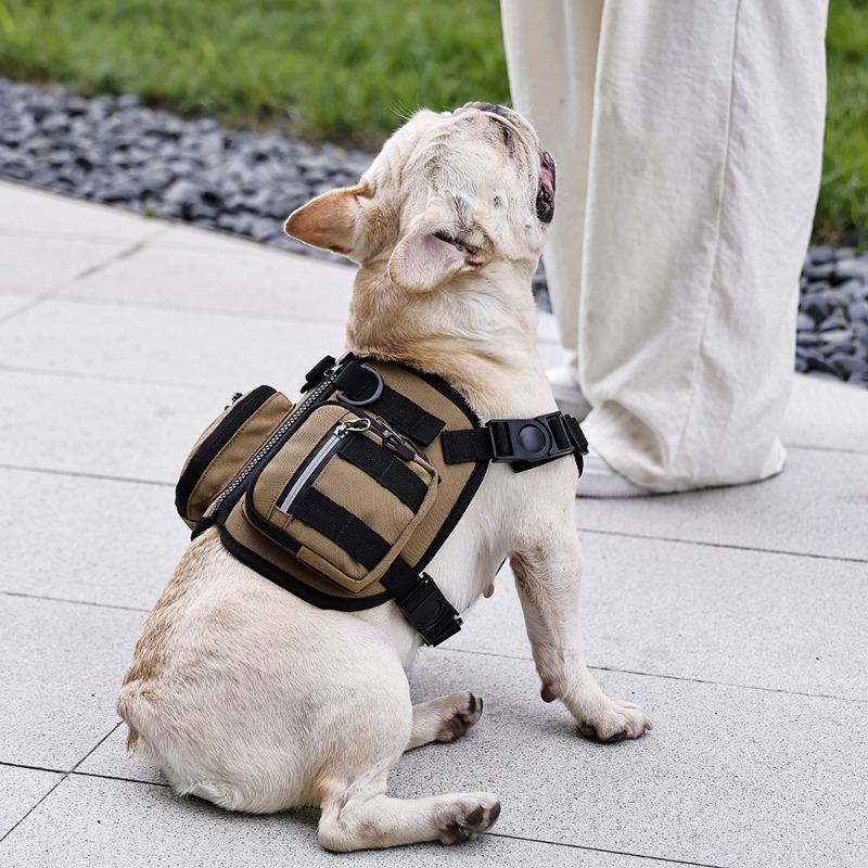 Tactical Dog Saddle Backpack Adjustable Molle Harness Bag For Medium Large Dog Outdoor Hiking Camping Travel