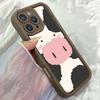 JT301 Милая корова для iPhone 17 16 15 14 13 12 Pro Max Samsung S26 S25 Ultra A17 A16 A07 A56 A06 A05 A13 A14 A15 Xiaomi 15T Redmi 15c Note 14 Мягкий чехол