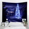 Рождественская снежная сцена Рождественская елка гобелен настенный Санта-Клаус Лось эстетика украшение комнаты украшение стены дома