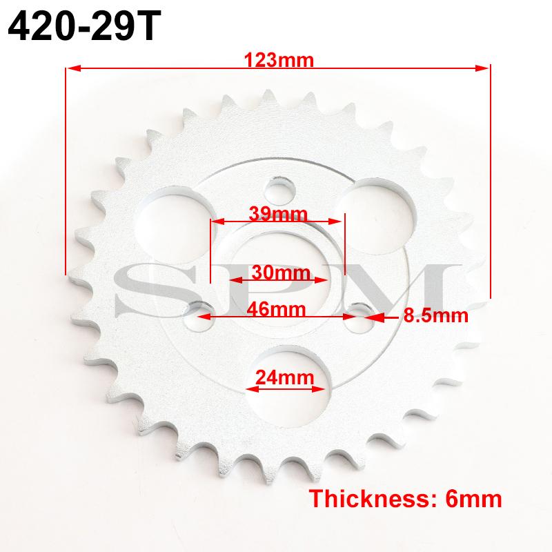 Motorcycle parts Z50 Rear Gear Sprocket 24T/29T/31T/35T/37T Tooth For 420/428 chain for pitbike RM monkey bike 50CC