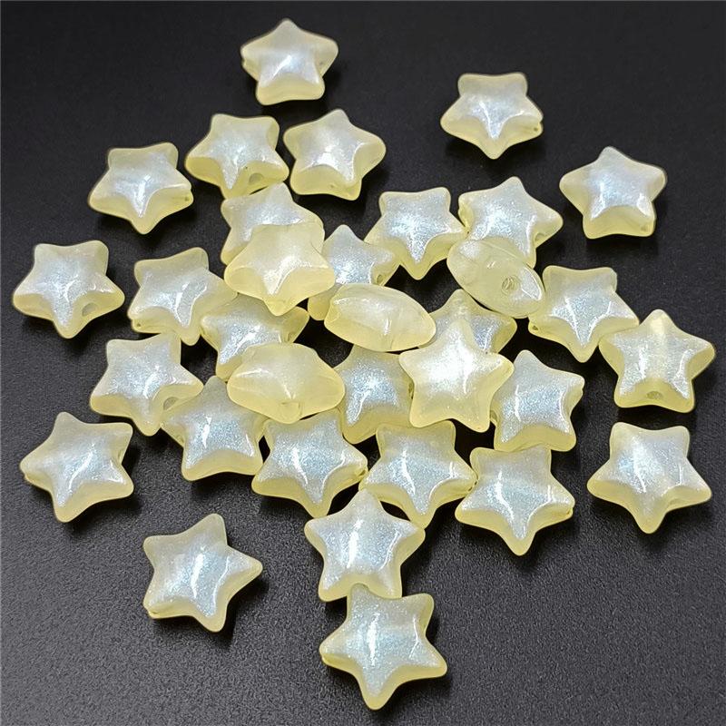 Звездная мода, изящное сверкающее ожерелье из акрила своими руками, 10 шт., серьги-подвески, цветные бусины для изготовления пентаграмм, ювелирные аксессуары