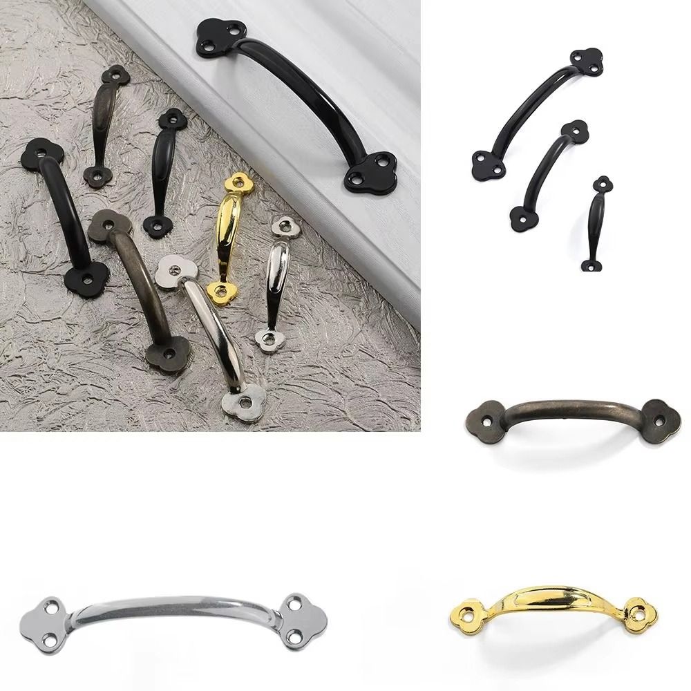 Zinc Alloy Arched Cabinet Door Handles Bronze Wardrobe Door Handle For Cabinet Wardrobe Drawer