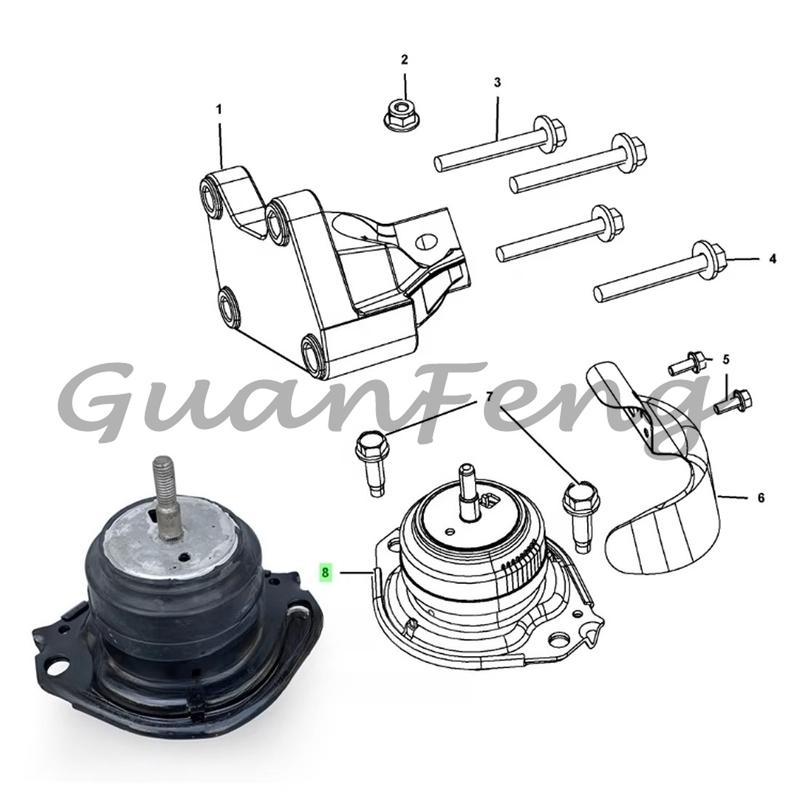 68252518AA Кронштейн крепления двигателя для Jeep Dodge 3.0L 3.6L 2011-2024 68110950AC 52124671AD