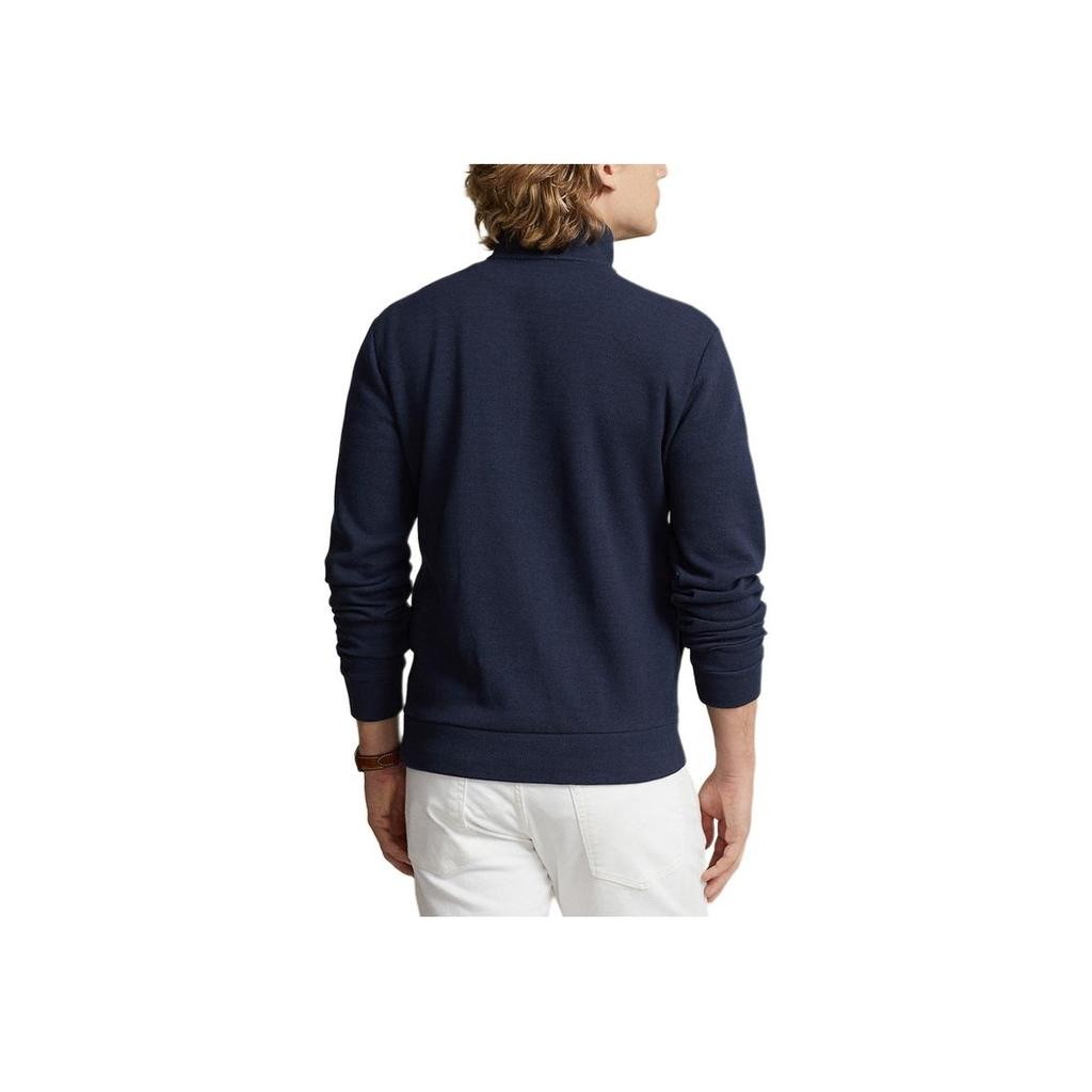 Polo Ralph Lauren SS24 Однотонный с вышивкой логотипа Свитшот с длинным рукавом Мужской свитшот Темно-синий MNPOKNI16823385-410