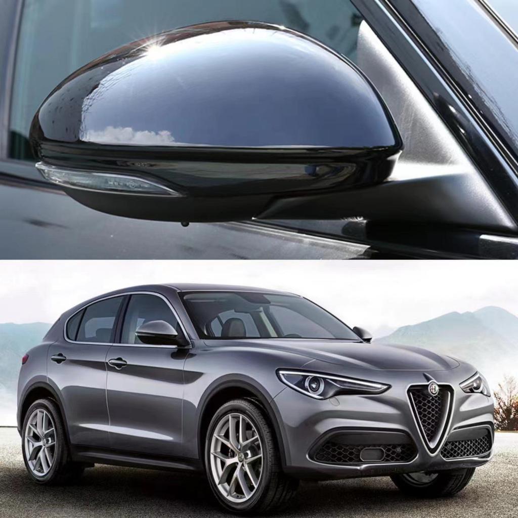 Накладка на зеркало заднего вида из углеродного волокна для Alfa Romeo Stelvio 2016-2023