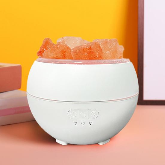Ultrasonic Cold Mist Air Humidifier with 7 Colors Salt Lamp Fragrance Diffuser Timer Function Air Humidifier Aromatherapy Essential Oil Diffuser