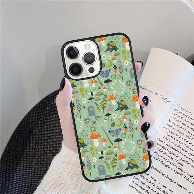 Чехол-ракушка "Грибной Лес" для iPhone 17 Air 15 16e 14 13 12 Pro Max 11 Pro Max Plus
