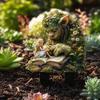 2 шт. Садовые колышки-феи и тролли, Колышек-арт для двора с читающим троллем и феей, Водонепроницаемый акрил, Наружное украшение для клумбы, газона