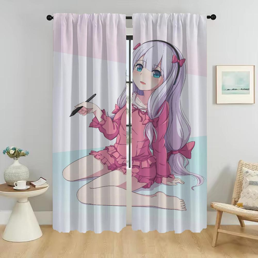Тюль для спальни Eromanga Sensei кухонные шторы для гостиной шторы для украшения Хэллоуина домашний интерьер шторы 2 шт.