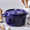 Staub Cocotte Round Granblue большой эмалированный горшок ручной работы, совместимый с IH, японский La Cocotte Round "Pico 28 см" [Авторизованный продукт] 40510-285