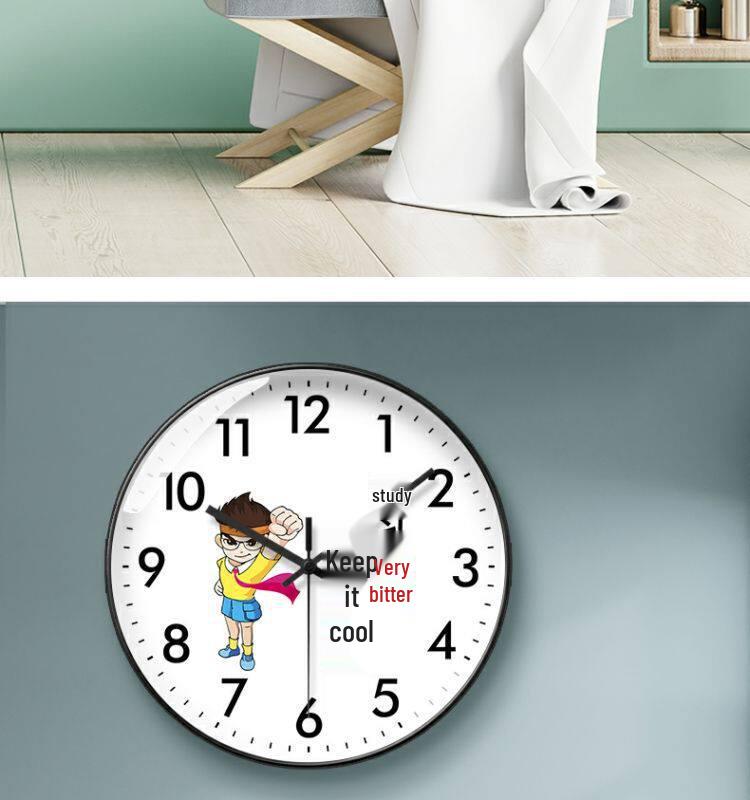 Radio-Controlled School Wall Clock for Classroom and Children's Bedroom