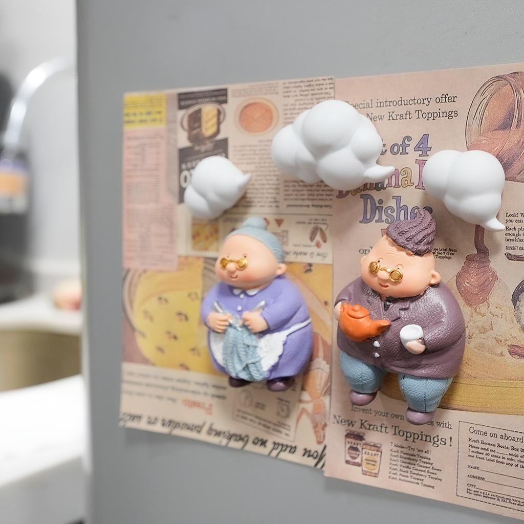 2 шт. Хэллоуин, Рождество 3D Магниты на холодильник, Дизайн "Милая пара", Гладкая глянцевая смола, Декор для кухни, Значимый подарок на годовщины