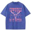 Принт 'Cowgirls Do It Better' Женские футболки Уличный хип-хоп С коротким рукавом Летняя мягкая футболка Свободная дышащая футболка оверсайз