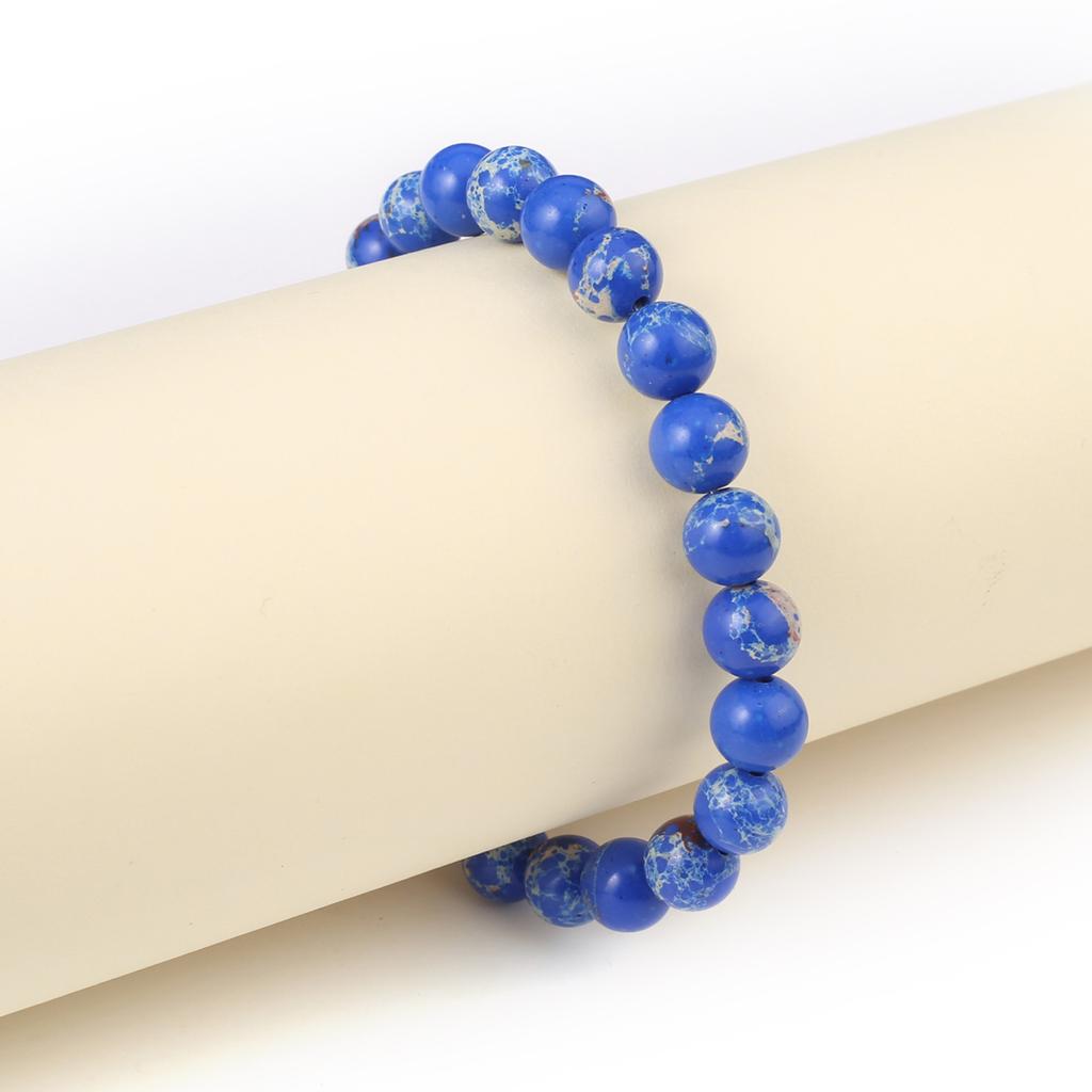 Новый стиль женский браслет натуральный камень императорский камень бусины 8X8 мм подвески для женщин романтический подарок на день рождения