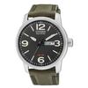 BM8470-11E Eco-Drive Solar-Powered Khaki Green Canvas and Leather Band Men's Military Watch (Not Available In Japan)