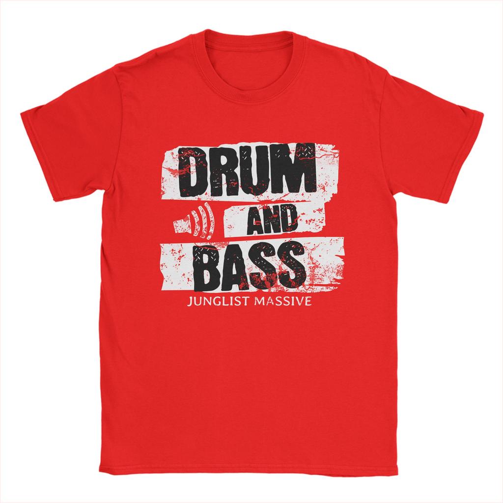 DRUM AND BASS Унисекс Футболка Винтажная Футболка С Коротким Рукавом С Круглым Вырезом Футболки Чистый Хлопок Новое Поступление Топы