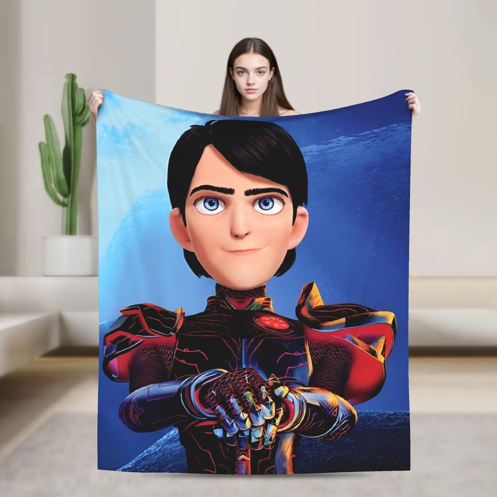 Trollhunters Tales Of Arcadia Blankets Travel Flannel Throw Blanket For Couch Chair Sofa Bed Warm Soft Bedspread Birthday Gift