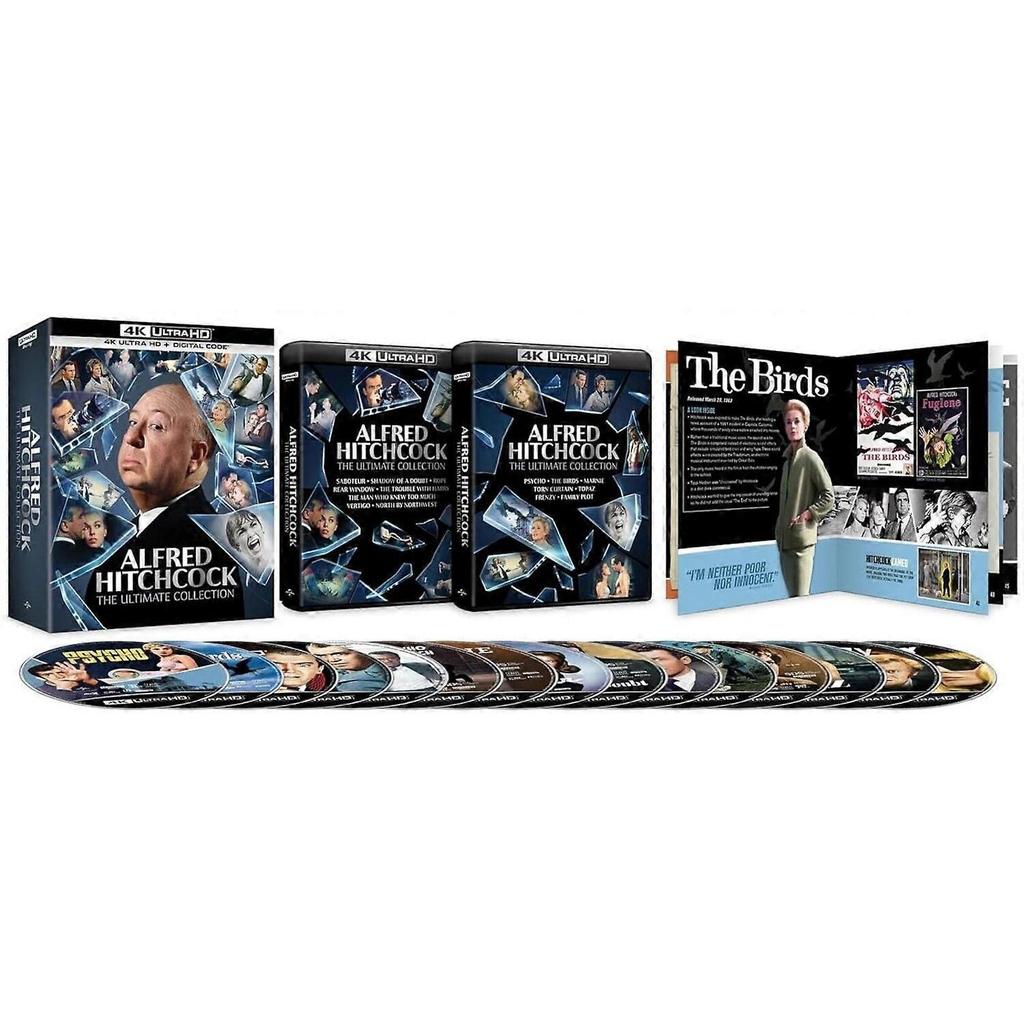 Альфред Хичкок: Коллекция Ultimate  [BLU-RAY ULTRA HD РЕГИОН: A USA] 4K Мастеринг, Издание в коробке, Цифровая копия, Жестовый язык, Субтитры Импорт из США