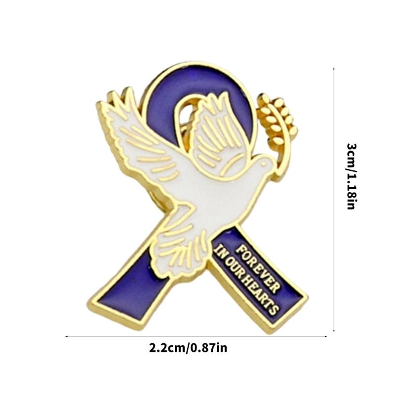 Брошь-значок 'Символ мира' с деталью в виде ленты, форма идеально подходит для свадеб, деловых встреч, повседневной носки